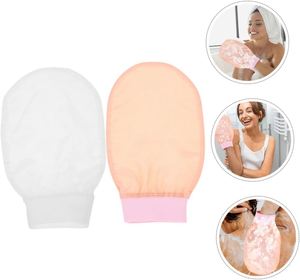 Gants exfoliants en soie brute 100% pure et biologique, personnalisables avec votre marque, pour un gommage turc confortable et nettoyant - Product Image 2