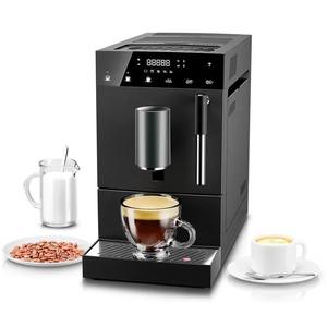 Nouvelle Cafetière Espresso Automatique Noire Italienne Professionnelle et Domestique avec Buse Vapeur pour Latte - Product Image 1