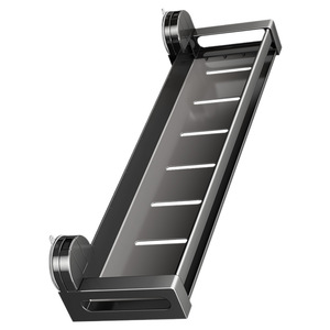 Wall Mounted Storage Rack Rectangle Punch Free Polished Finish For Bathroom Toilet Washbasin - Product Image 5