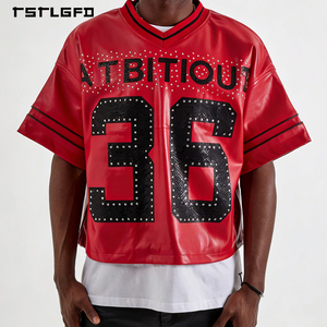 T-shirt <span class=keywords><strong>de</strong></span> luxe pour hommes en gros, personnalisable avec logo imprimé, style Hip Hop, manches courtes, col en V - Product Image 1