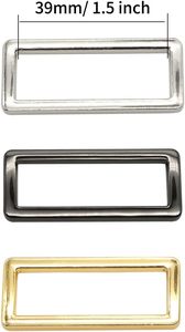 Pieces Rectangle Rings Buckle Metal Rectangular Buckle Loop Square <b>Strap</b> <b>Webbing</b> Belt Rings - Product Image 4