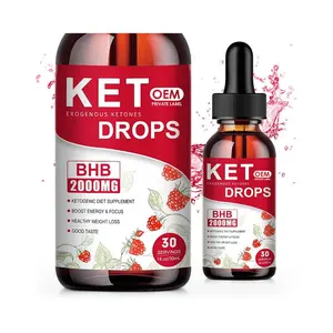 OEM Wholesale Drops Diet Pills Liquid Keto Drops Fat Burn BHB Exogenous Ketones Ketogenic Weight Loss Slimming Drops