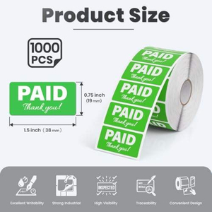Étiquettes autocollantes en rouleau pour la vente au détail, adaptées aux magasins, supermarchés commerciaux, étiquettes d'emballage pour l'approvisionnement - Product Image 2