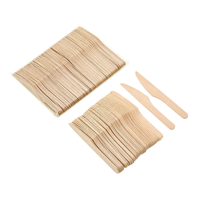 Ensemble de couverts jetables sans plastique en bois de bouleau naturel, couteaux, fourchettes, cuillères, en vrac, durables, pour événements et traiteur