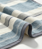 Wholesale Custom 100% Cotton Striped Eco-friendly Quick-dry Sand-proof Double-Sided Luxury Multi-functional Beach Towel