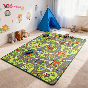 Tappeto <span class=keywords><strong>per</strong></span> Bambini con Area Gioco Città - Superficie Morbida in Nylon e Base Antiscivolo in TPR, Tappetino Decorativo <span class=keywords><strong>per</strong></span> Camera da Letto e Sala Giochi - Product Image 2