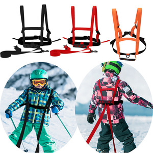 Children Ski Training Harness Nylon <b>Webbing</b> Buckle Closure For Kids Beginner Skiing Outdoor Fall Prevention Traction Rope - Product Image 1