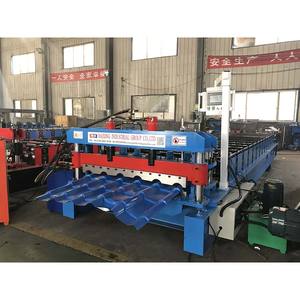 משמש הקש רעף מזוגג מתכת אריח גליל להרכיב מכונת למכירה - Product Image 4