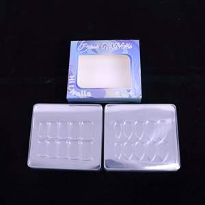 Boîte d'emballage anti-poussière en <span class=keywords><strong>papier</strong></span> violet personnalisé pour ongles artificiels conception <span class=keywords><strong>papillon</strong></span> <span class=keywords><strong>presse</strong></span> à ongles organisateur d'affichage - Product Image 4