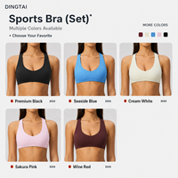 Ensemble de yoga 3 pièces Dingtai pour femme : veste zippée, soutien-gorge de sport, leggings taille haute sculptants, tenue de fitness athleisure
