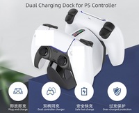 Station de charge pour manette P-S-5, chargeur à contact Dual Sense, station de charge à double port, support de charge rapide, protection contre les surcharges