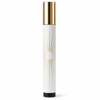 Flacons atomiseurs de parfum vides rechargeables 3,5 ml, bouchon métallique doré, flacon pulvérisateur cylindrique fin en cuivre, vente en gros, logo personnalisé