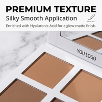 Palette de maquillage personnalisée en gros avec logo, 3 couleurs, pour correcteur et contour, marque privée, échantillon gratuit