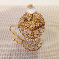 Brûleur d'encens arabe en métal doré moderne portable de nouvelle conception pour la décoration du Ramadan, magasin, bureau, maison
