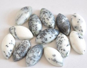 Ópalo Dendrítico Natural Cabujón Marquesa 5x10mm, Juego de Cinco Piedras Preciosas para Anillos, Colgantes, Pendientes y Joyería DIY - Product Image 1