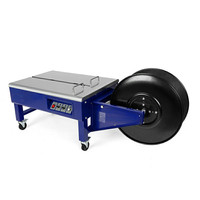 Machine à cerclage automatique de bureau à soudage à chaud électrique pour pneus, barils, tuyaux en acier, bande en PP, applications alimentaires