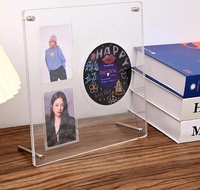 Support de disque CD transparent cadre Photocard présentoir Photo stockage amoureux cadeaux d'anniversaire