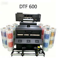 Imprimante DTF 600 avec 2 ou 4 têtes d'impression, machine à jet d'encre directe sur film (DTF) en vente chaude, idéale pour le cuir et les matériaux d'impression flexibles