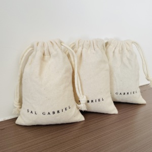 Sacs à bijoux en coton biologique à cordon coulissant, doux, petits, en tissu calicot et flanelle, emballage cadeau recyclable, vente chaude - Product Image 2