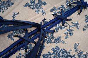 Corset Français à Lacets Top Vintage Grand Imprimé Orchidée Gilet Court <span class=keywords><strong>Bustier</strong></span> Crop <span class=keywords><strong>Dentelle</strong></span> Plié Gilet Blouse Femmes Corset - Product Image 6