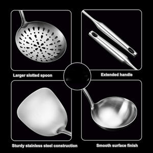 Utensilios de Cocina, Juego de Cucharas para Sopa, Cuchara, Tenedor, 10 Piezas, Utensilios de Cocina de Acero Inoxidable - Product Image 2