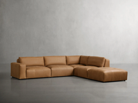 Canapé en cuir véritable de style américain Rhoohill, meubles de salon modernes, ensemble de canapés modulaires en forme de L