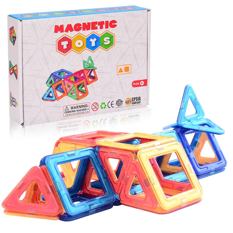 Fai da te creativo educativo adesivo magnetico giocattoli piastrelle trasparenti blocchi di costruzione piastrelle magnetiche giocattoli