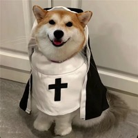 Déguisement de chat mignon pour fête, vêtements de chaton Jésus pour petits et moyens chiens et chats, costumes de cosplay amusants pour animaux de compagnie, accessoire pour chiot