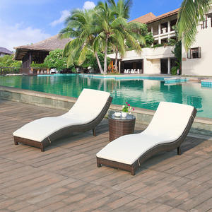 Chaise longue d'extérieur à vente chaude Chaise longue PE Rotin Garden Beach Rest Chaise <span class=keywords><strong>de</strong></span> bronzage Chaise inclinable - Product Image 1