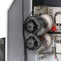 Vortek F800 Machine à chantourner automatique multifonction pour panneaux de meubles en bois, avec fonctions de coupe d'angle, arrondissement, collage et raclage, moteur 12 kW