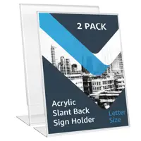 Acrylic Sign Holder 8.5x11 Wholesale | Slant Back Letter Size Ad Frame