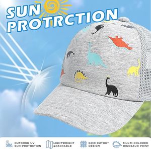 Casquette de baseball pour tout-petits, chapeau de soleil imprimé motif dinosaure et chapeau de couleur unie pour enfants garçons et filles de 0 à 5 ans - Product Image 2