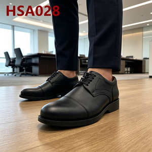 ZYF, <span class=keywords><strong>Zapatos</strong></span> <span class=keywords><strong>de</strong></span> Cuero para Hombre con Cordones, Diseño <span class=keywords><strong>de</strong></span> Doble Articulación, Punta Redonda, Antiolor para Viajes <span class=keywords><strong>de</strong></span> Negocios, <span class=keywords><strong>Zapatos</strong></span> <span class=keywords><strong>de</strong></span> Uniforme Hua Singh HSA028 - Product Image 1