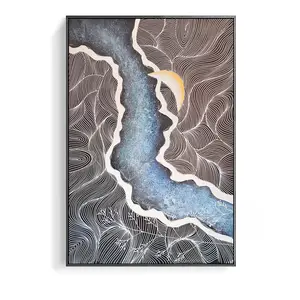 Nhà máy Trung Quốc chảy dòng, phong cách Trung Quốc Mới trừu tượng Phong cảnh trang trí khách sạn khách sạn hiên ngoài trời nghiên cứu Tranh văn phòng - Product Image 1