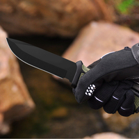 2023 couteaux à lame fixe en acier inoxydable Camping chasse couteau tactique couteaux avec poignée en caoutchouc pliable