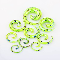 YICAI 32 pièces/ensemble Spot acrylique oreille jauge escargots et Plug Kits d'étirement chair Tunnel Expansion 3-12mm corps Piercing bijoux