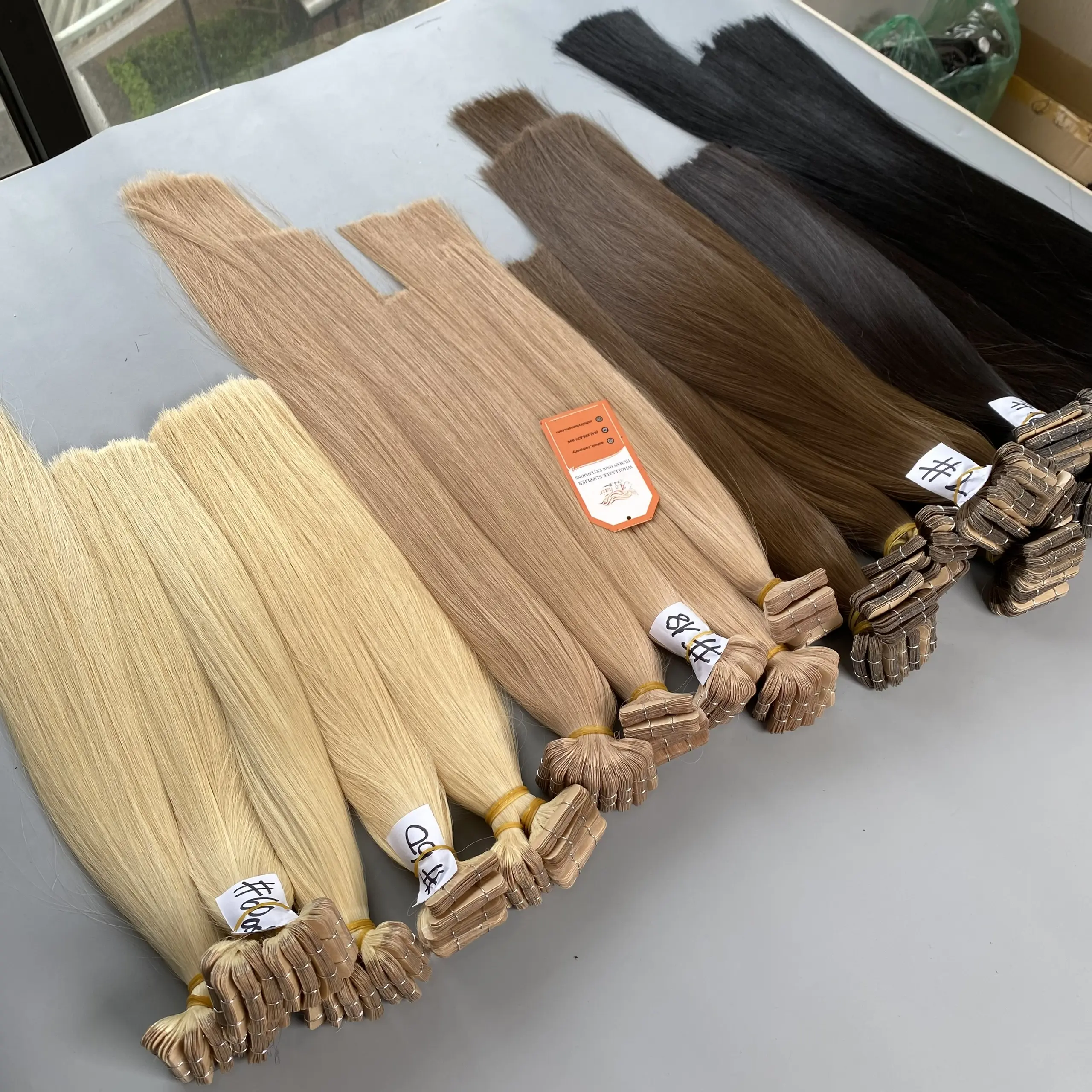 Invisible Seamless Tape Hair Top Quality Russian Cuticle Hair Extensions Injected Tape in Human Hair Extensions