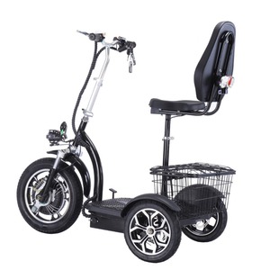 Triciclo Eléctrico 48V 12A con Motor sin Escobillas, Alcance de 25-35km, para Personas Mayores, Compras, con Asiento y Cesta - Product Image 2