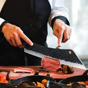 12" Long Full Tang Brisket Turkey Meat Chopping Slicing Knife Razor Sharp Stainless Steel Blade Chef Knife Kitchen Cleaver