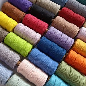 Prêt à expédier torsadé 1/6 '3MM Makrame Hilo cordon macramé corde de coton - Product Image 1