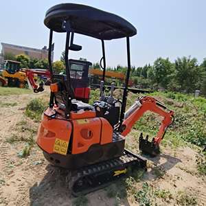 HIGHTOP Preço por atacado Mini Escavadeira Hidráulica De Esteira 1 TON De Borracha Digger Bagger Pelle Máquina Com Balde Livre - Product Image 5