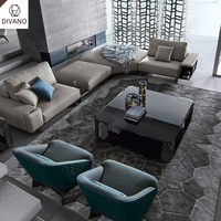 Echtes Leder-Möbelstück Luxuriöses L-förmiges Ecksofa Grüne Luxus-Modulsofas für Wohnzimmer Modernes Luxus-Sofa