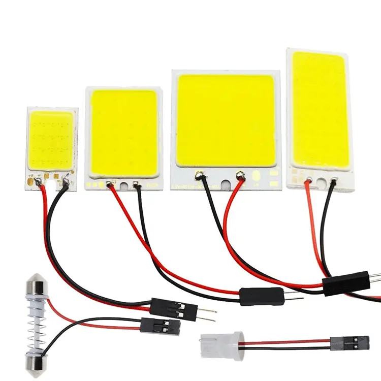 Panel de luz LED COB T10 48SMD para Interior de coche, lámpara de techo, bombillas de lectura, iluminación Interior para reemplazo de cúpula automotriz