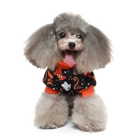 Pyjama d'Halloween pour animaux à quatre pattes, en polyester doux, imprimé fantôme et citrouille, costume d'automne-hiver pour chien, pyjama d'intérieur
