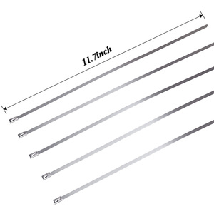الثقيلة SS 304 /316/201 رش قفل المعادن الذاتي قفل البريدي التعادل ربط كابل من الفولاذ غير القابل للصدأ - Product Image 4