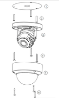 HIK Compatible 4MP IK10 Vandal Proof Dome POE IP Security Camera Outdoor, 2.8mm Wide Angle, Audio,30M Night Vision, AI Detection