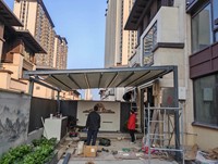 Auvent motorisé en aluminium, toit rétractable, imperméable, en PVC, pergola automatique, voiles d'ombrage pliantes pour patio, filets