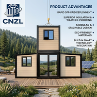 Maison modulaire préfabriquée extensible, design écologique, résistante aux intempéries, compacte, pour économiser de l'espace, fournie directement par l'usine.