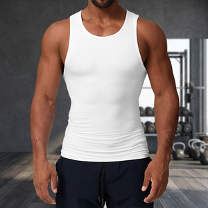 Casual Quick Dry Moisture Wicking Fitness Stringer Tank Top Men's Gym Workout <b>Singlet</b> Breathable <b>Running</b> Vest - Product Image 4