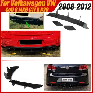 ดิฟฟิวเซอร์กันชนหลังสำหรับ Golf 6 MK6 R20 ปี 2008-2012 ชุดแต่งสปอยเลอร์แบบใบพัดสำหรับรถยนต์ ชุดแต่งตัวถังรถยนต์ - Product Image 1